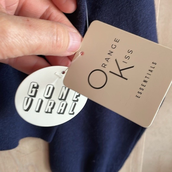 NWT ORANGE KISS NYC Sweater Navy Blue Women’s Sz: M - Picture 3 of 8